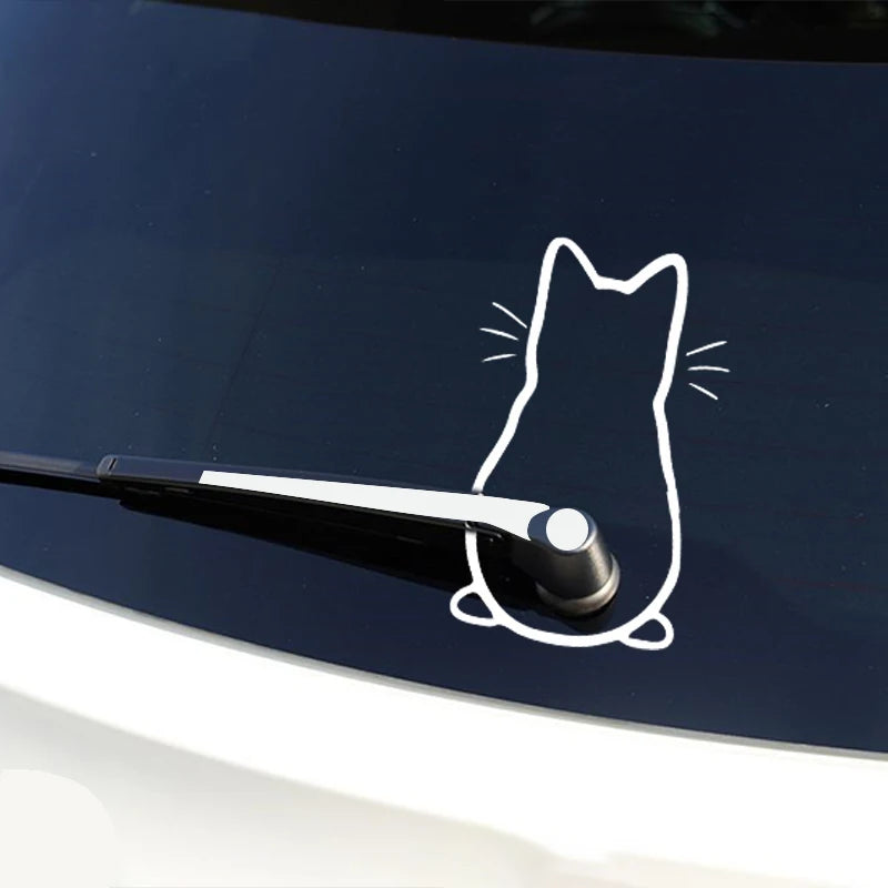 Car interior stickers Art design Fun cat car stickers Window rear glass Car decoration Car styling stickers and decals