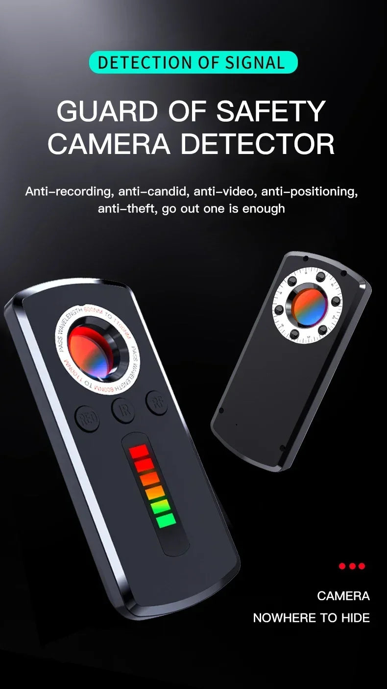 GS40 Security Hidden Camera Detector, Anti Spy Gadget Hunter, Wireless Signal Car GPS, Infrared Search Wiretapping Bug Mini Devices
